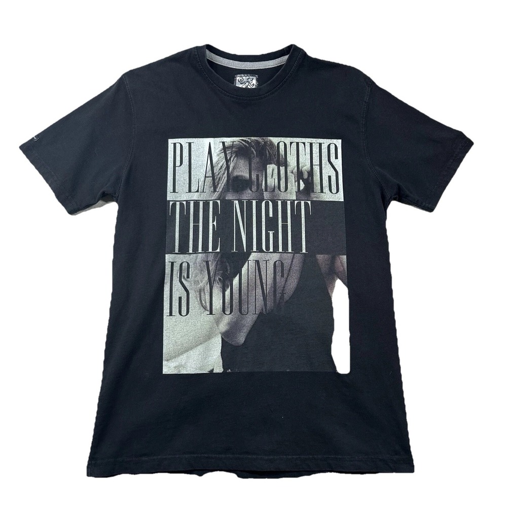 Play Cloths Shirt Mens M Streetwear The Night is Young Basic Tee Black Sexy